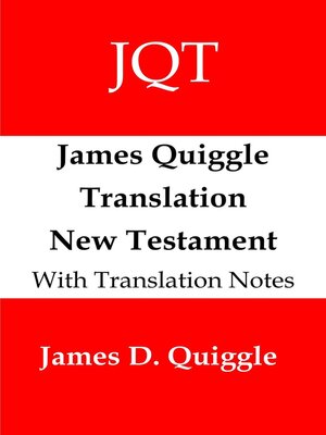cover image of James Quiggle Translation New Testament